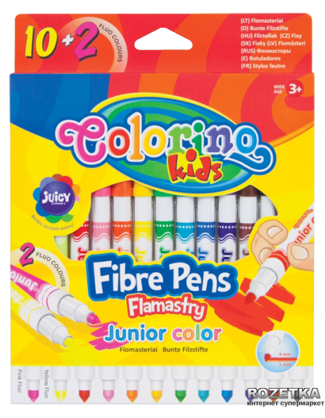 

Фломастеры Colorino Junior 12 цветов 12 шт (34609PTR)