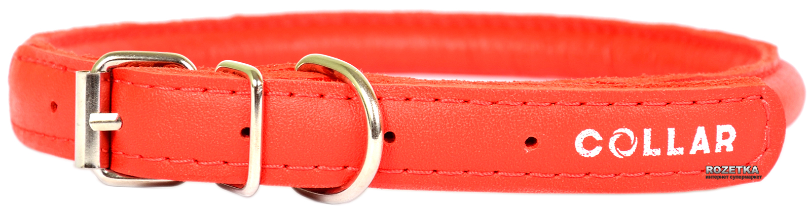 

Ошейник для собак кожаный Collar WAUDOG Glamour с QR паспортом, круглый, L, Д 13 мм, Дл 45-53 см