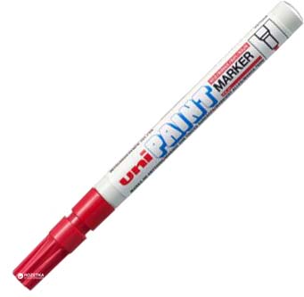 

Маркер перманентный Uni Paint Красный0.8-1.2 мм Белый корпус (PX-21.Red)
