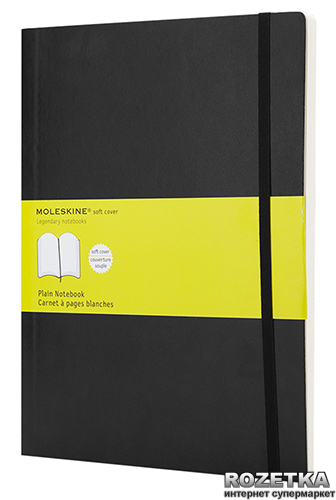 

Записная книга Moleskine Classic 19 х 25 см 192 страницы без линовки Черная (9788883707261)