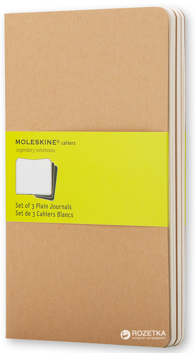 

Блокнот Moleskine Cahier 13 х 21 см 80 страниц без линовки Черный 3 шт (9788883704970)