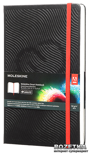 

Записная книга Moleskine Art Adobe Smart Notebook 13 х 21 см 108 страниц без линовки Черная (8051272890297)