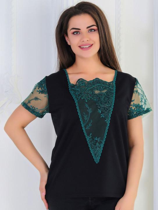 

Футболка G&M k-53491  Размер цвет черный с зеленым, Футболка G&M k-53491 48-52 Размер цвет черный с зеленым