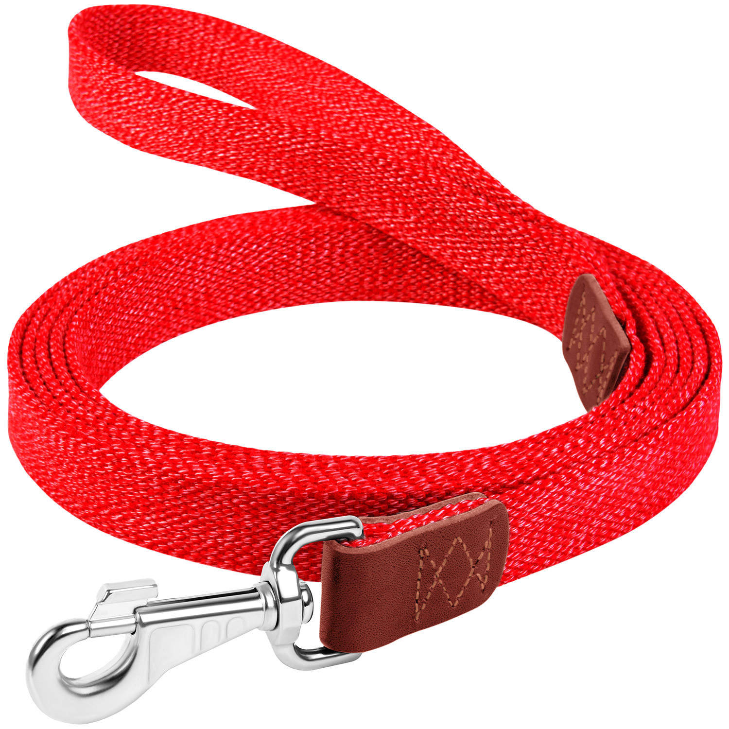 

Брезентовый поводок для собак Collar х/б тесьма 300 см 25 мм Красный (03433)
