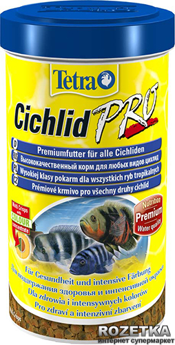 

Корм Tetra Cichlid Pro для аквариумных рыб в гранулах 500 мл