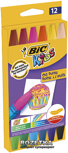 

Цветные мелки Oil Pastel BIC KIDS 12 шт (3086123380349)