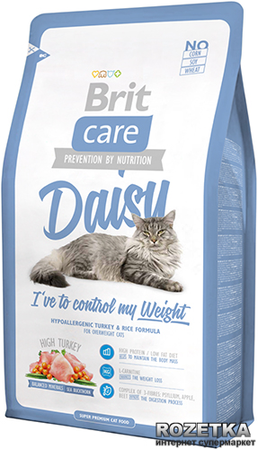 

Сухой корм для кошек с избыточным весом Brit Care Daisy I have to control my Weight 7 кг (8595602505630)