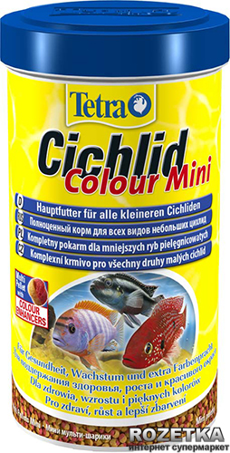 

Корм Tetra Cichlid Colour Mini для аквариумных рыб в гранулах 10 л