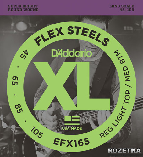 

D'Addario EFX165 XL FlexSteels Bass Light Top / Medium Bottom (45-105)