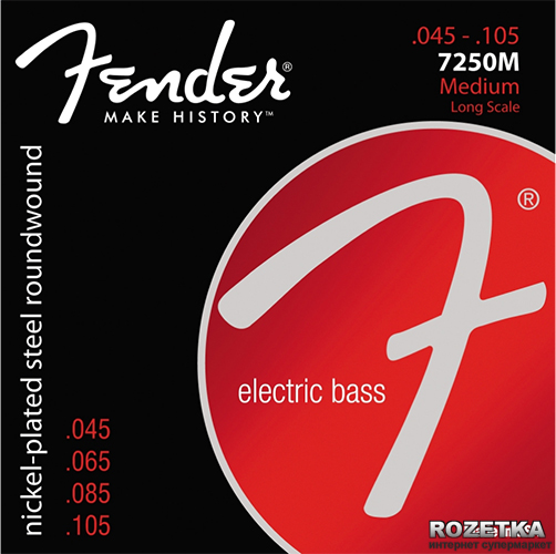 

Fender 7250M Nickel-plated Steel Roundwound (045-105) (073-7250-406)