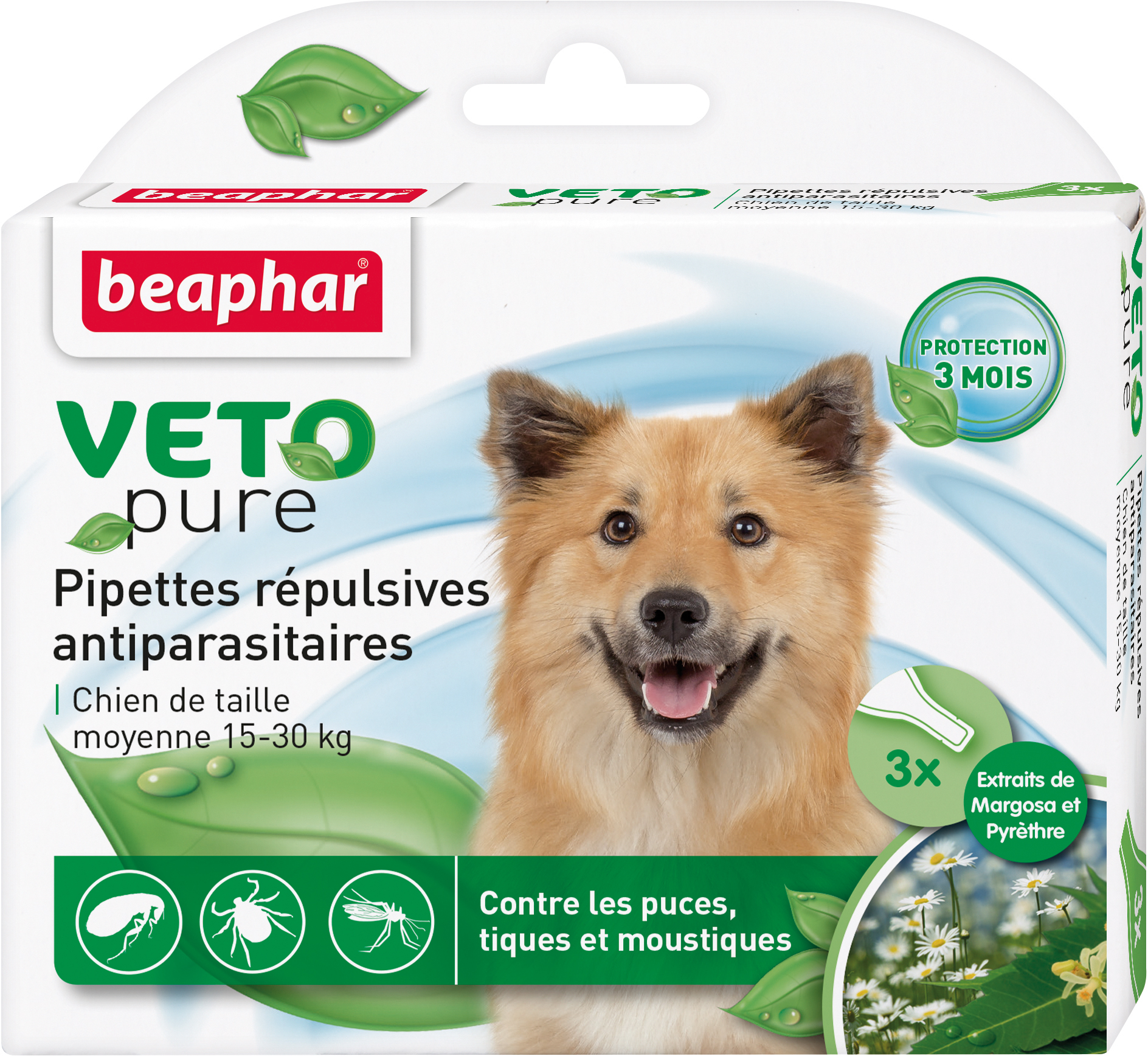 

Капли Beaphar Bio Spot On от блох, клещей и комаров для собак весом 15-30 кг 3 пипетки