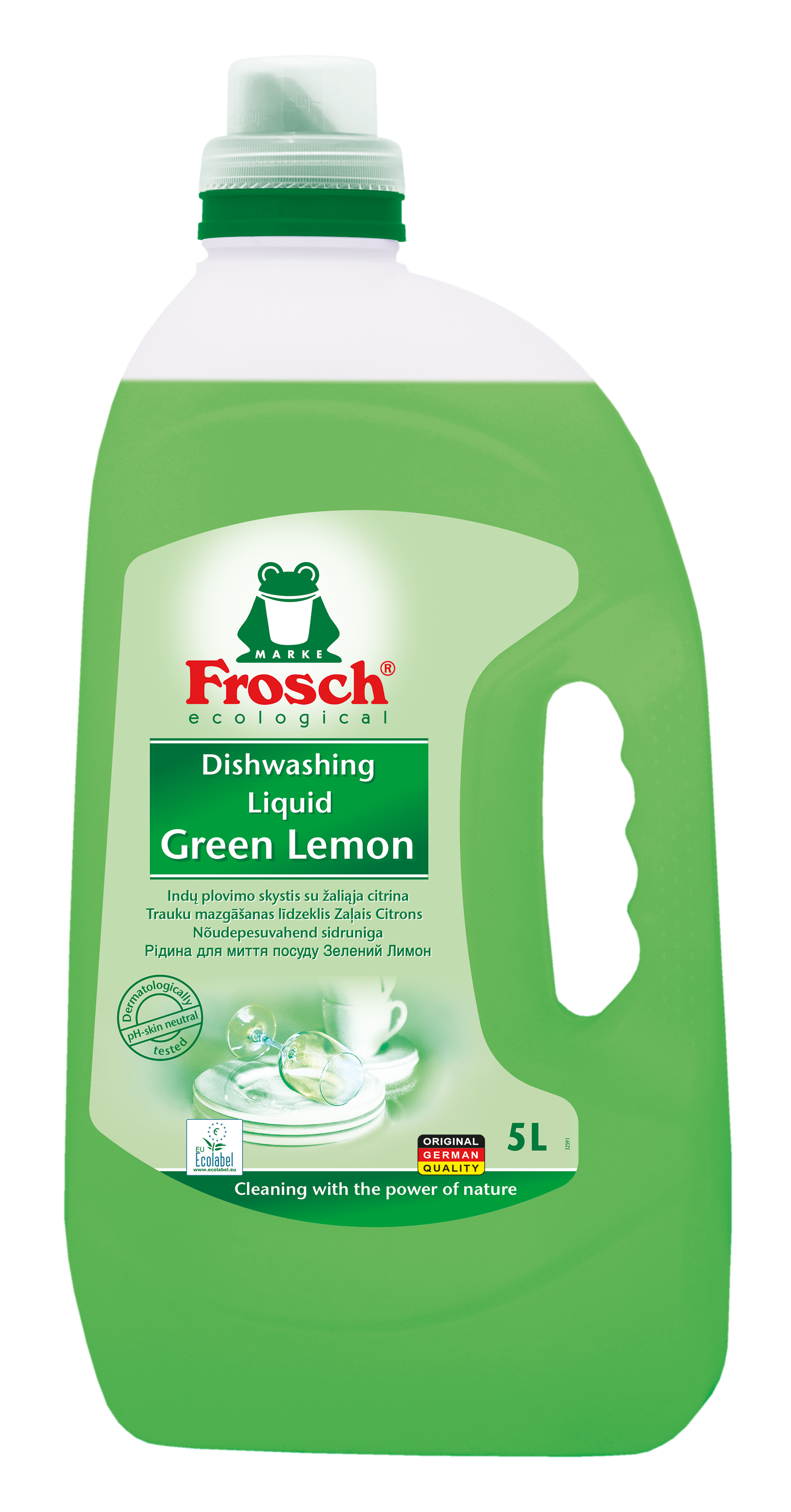 Акция на Средство для мытья посуды Frosch Зеленый лимон 5 л (4001499115585/4009175956156) от Rozetka UA