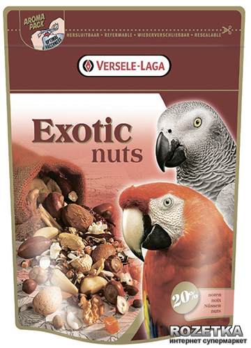 

Корм для крупных попугаев Versele-Laga Prestige Exotic Nut Mix зерновая смесь 0.75 кг (5410340217825)