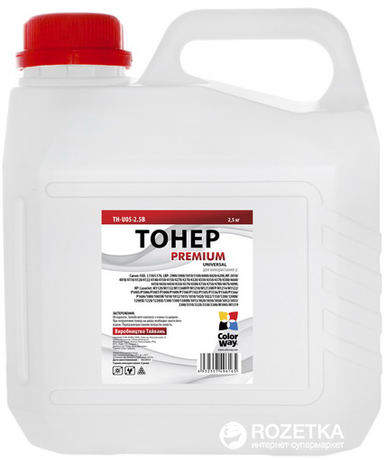 

Тонер ColorWay HP LJ P1005/1102/1010/2035 Premium 2.5 кг (TH-U05-2.5B)