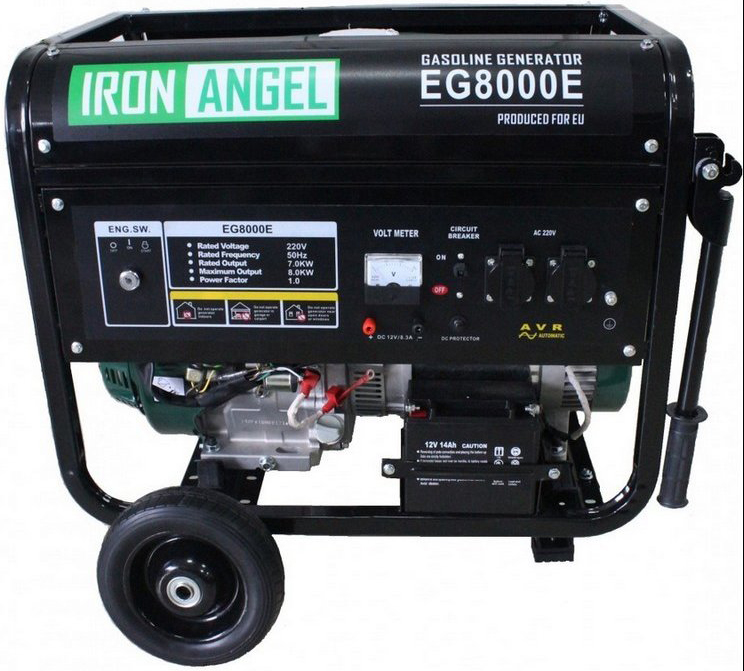 

Генератор бензиновий Iron Angel EG 8000 E