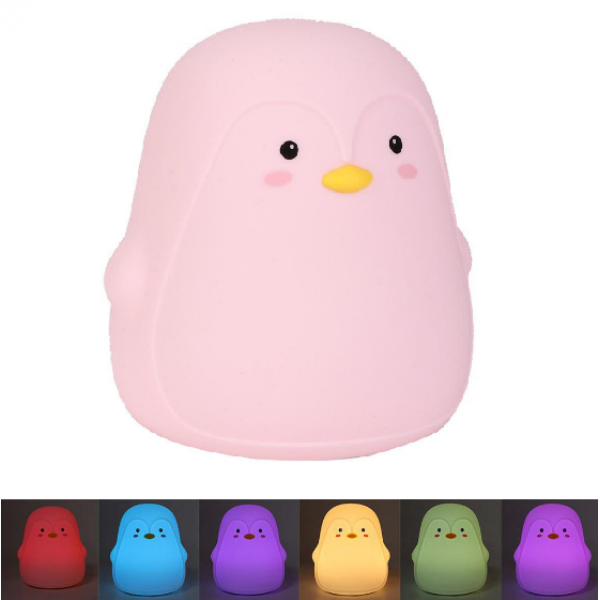 

Силиконовый ночник 3DTOYSLAMP Пингвин Розовый