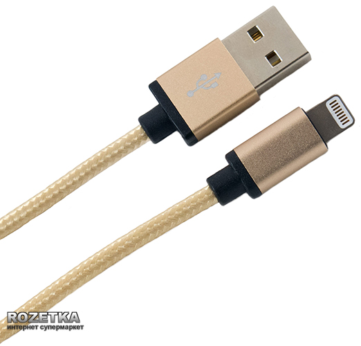 

Кабель Extradigital USB 2.0 to Apple Lightning 1 м 28 AWG Gold