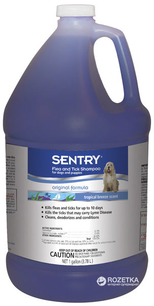 

Шампунь для собак Sentry Tropical Breeze от блох и клещей 3.8 л