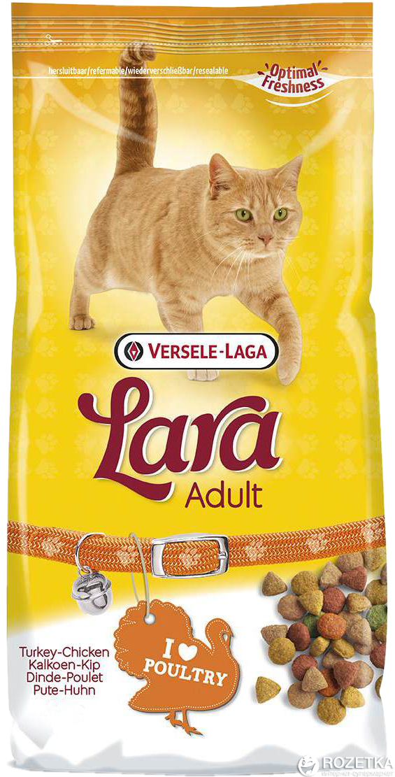 

Сухой корм для активных котов Lara Poultry со вкусом курицы 10 кг