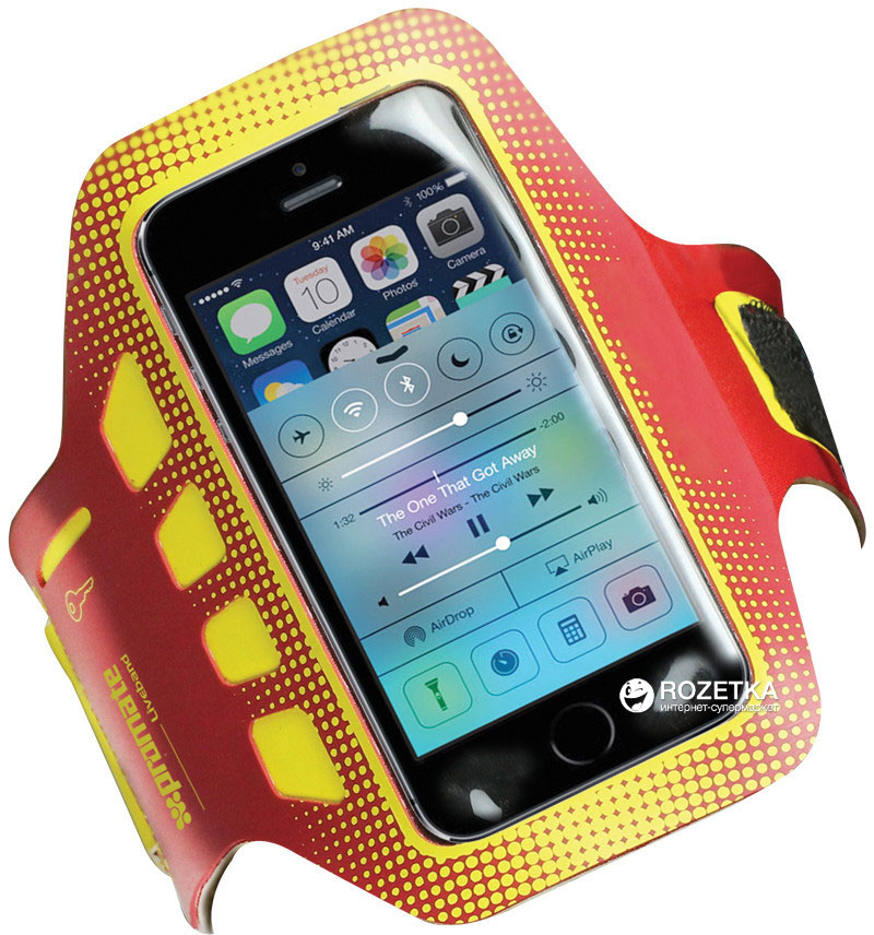 

Спортивный чехол на руку Promate LiveBand для iPhone 5/5s/SE Red (liveband.red)