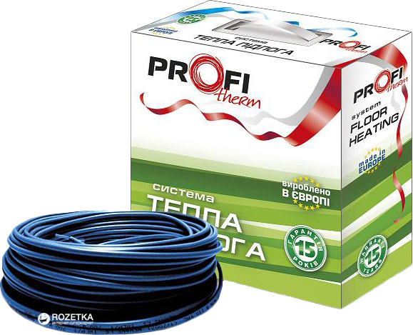 

Теплый пол ProfiTherm 19 двухжильный кабель 1790 Вт 94 м (70208567)
