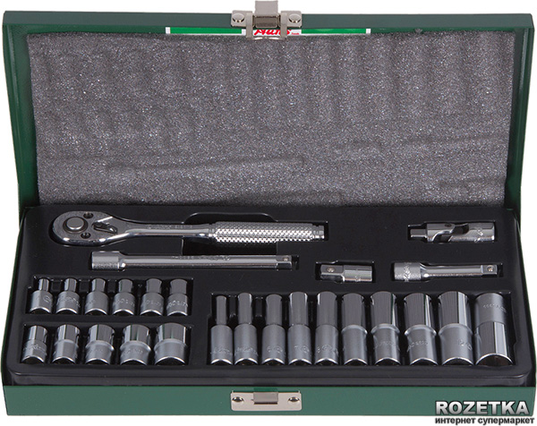 

Набір торцевих головок Hans Tools 1/4" 4-13 мм, 6-гранних, 26 предметів (2626М)