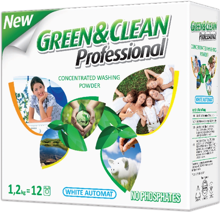 

Стиральный порошок Green&Clean Professional для белой одежды 1.2 кг