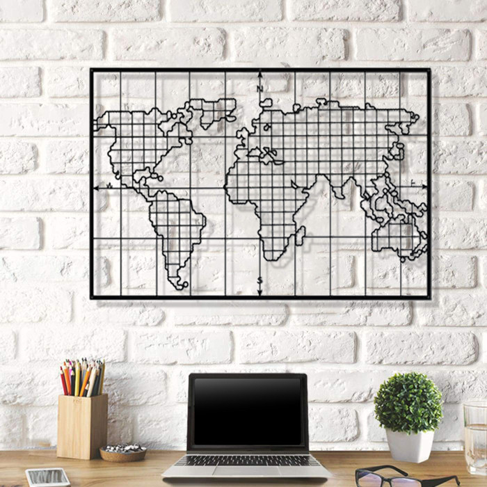 

Объемная картина из дерева DecArt Board World Map 75х130 см