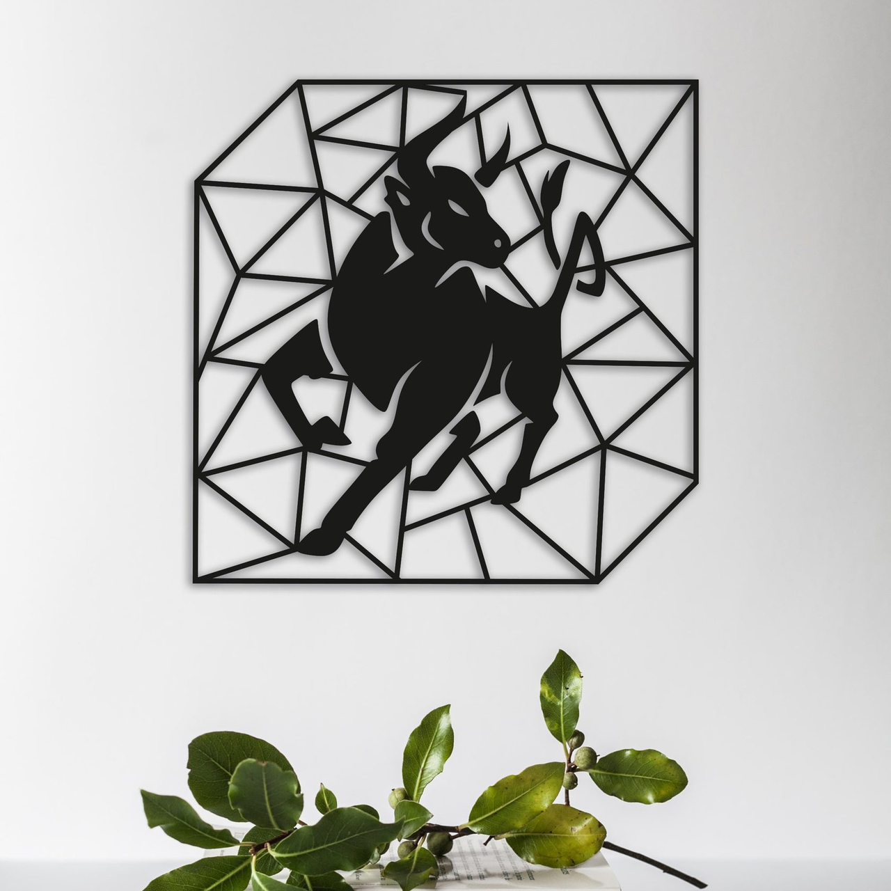 

Объемная картина из дерева DecArt Geometric Bull 90х90 см