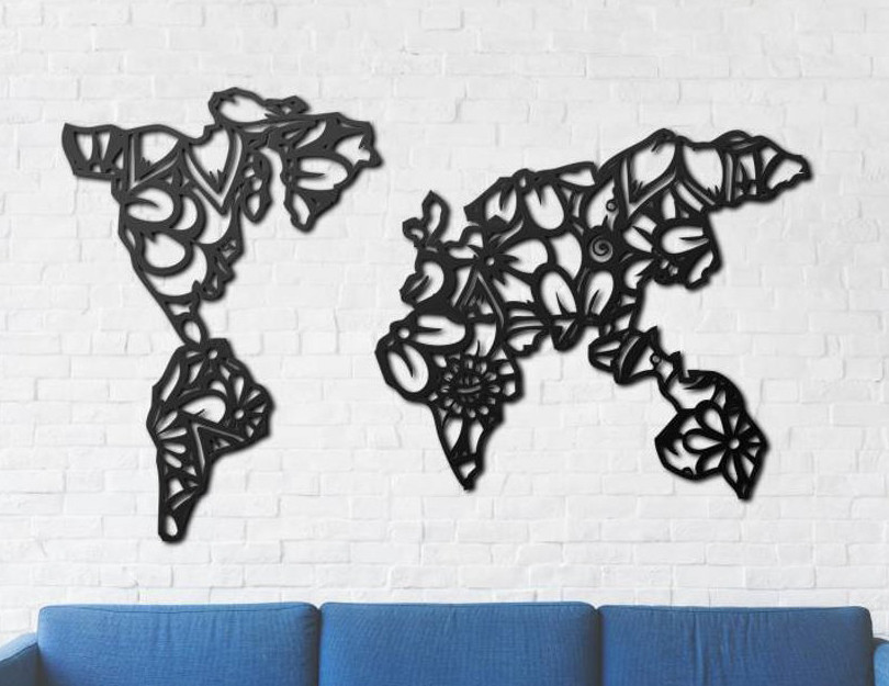 

Объемная картина из дерева DecArt Flower Map