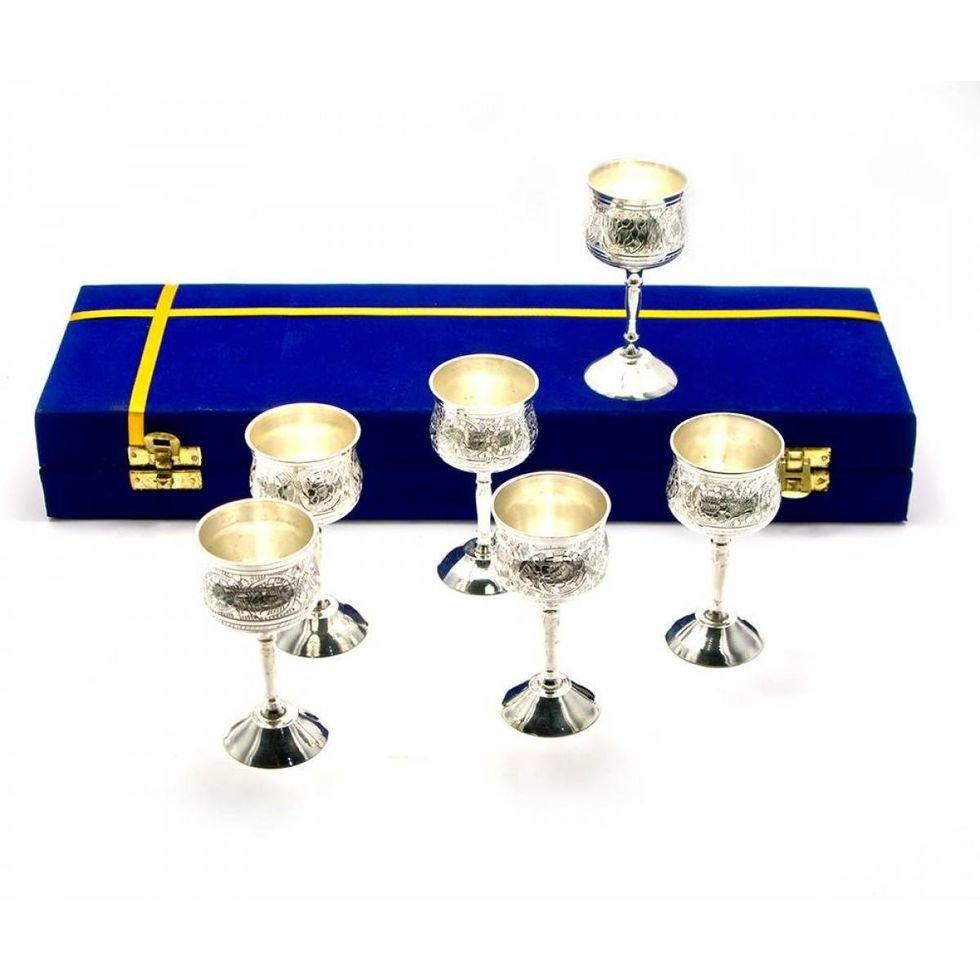 

Рюмки бронзовые посеребренные (н-р 6 шт)(h-11 см)(34,3х12,5х5,5 см) 25442