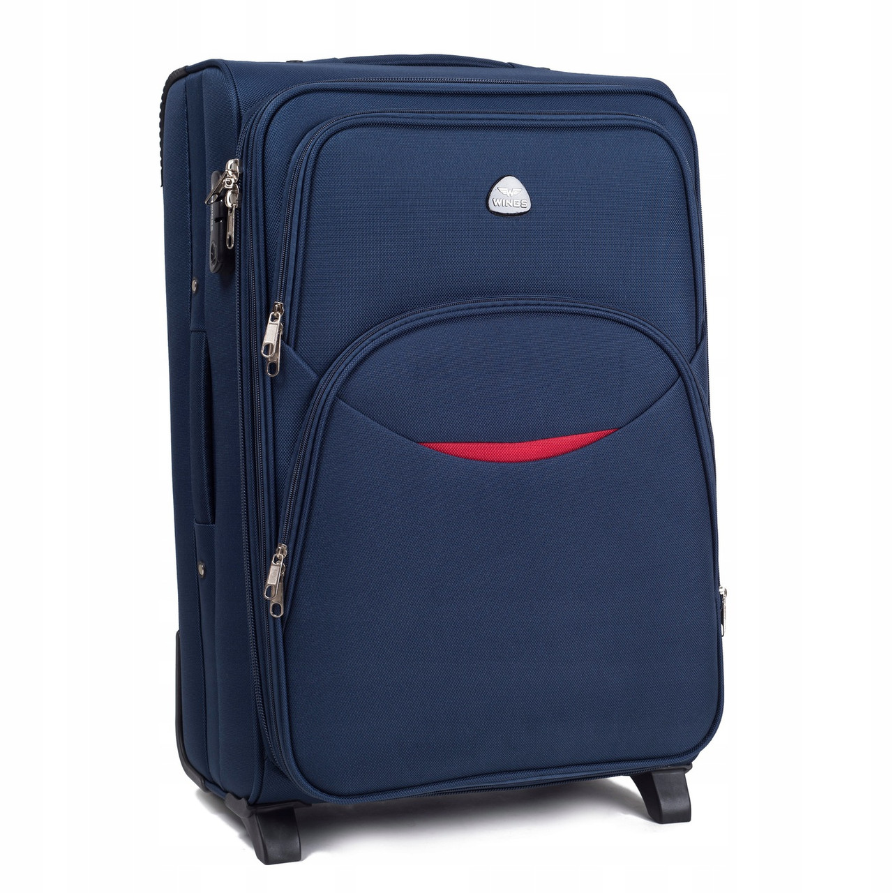 

Большой тканевый чемодан на 2 колесах 1708 L (синий /blue)