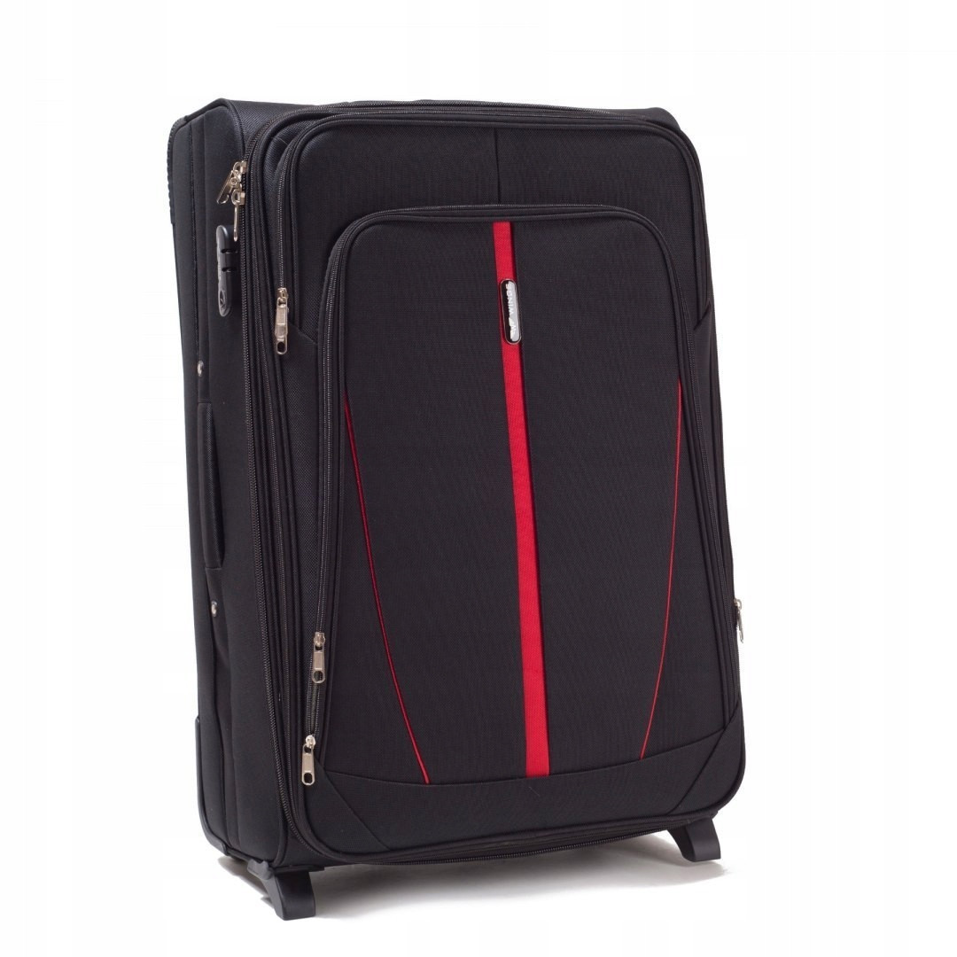 

Большой тканевый чемодан на 2 колесах 1706-2 L ( черный / black)