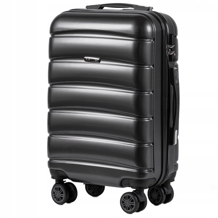 

Большой пластиковый чемодан на 4 колесах Wings PC160 L (темно-серый / dark grey)