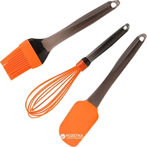 Акция на Кухонный набор Cook&Co из 3 предметов Оранжевый (8500512) от Rozetka UA