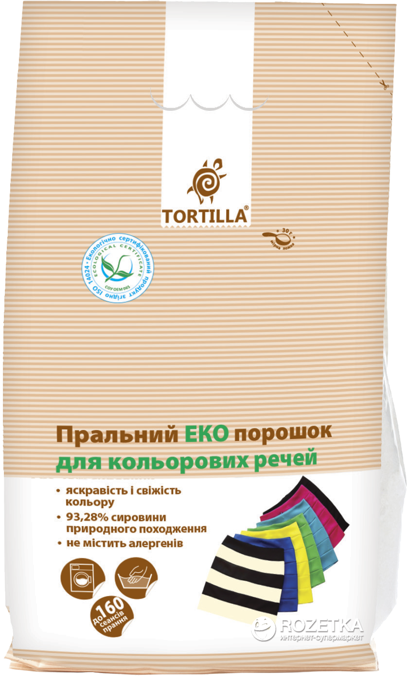 Акция на Стиральный Эко порошок Tortilla для цветных вещей 8 кг (4820178060172) от Rozetka UA