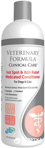 

Кондиционер Антиаллергенный Veterinary Formula Hot Spot & Itch Relief для кошек и собак 473 мл