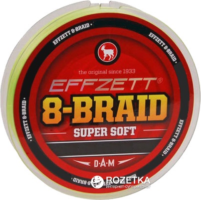 

Шнур DAM Effzett 8-Braid 125 м 0.2 мм 18.1 кг Желтый (3798020)