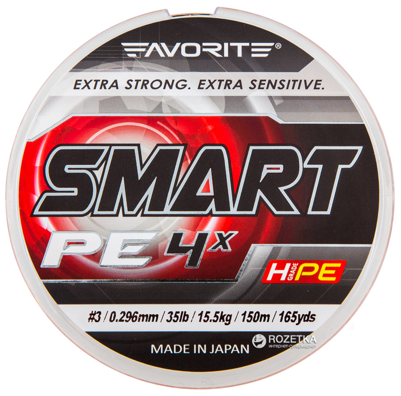 Шнур favorite smart pe 4x 150м салат