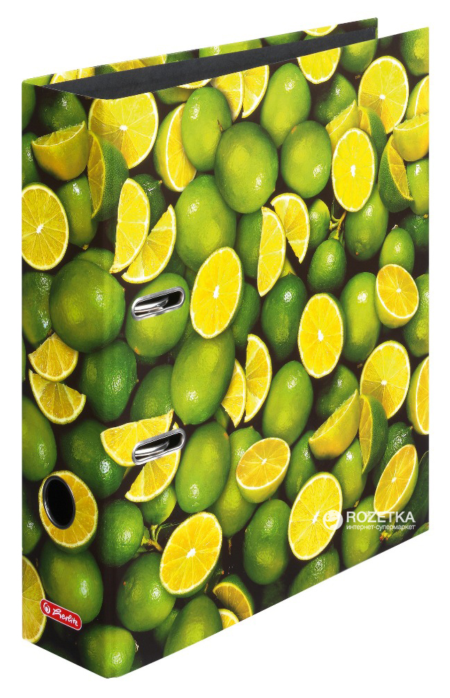 

Папка-регистратор Herlitz maX.file World of Fruit Lime А4 80 мм Разноцветная (10485134)