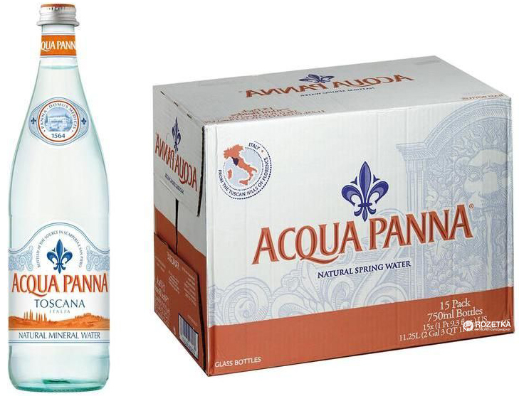 Акція на Упаковка минеральной негазированной воды Acqua Panna 0.75 л х 15 бутылок (8000815024422) від Rozetka UA
