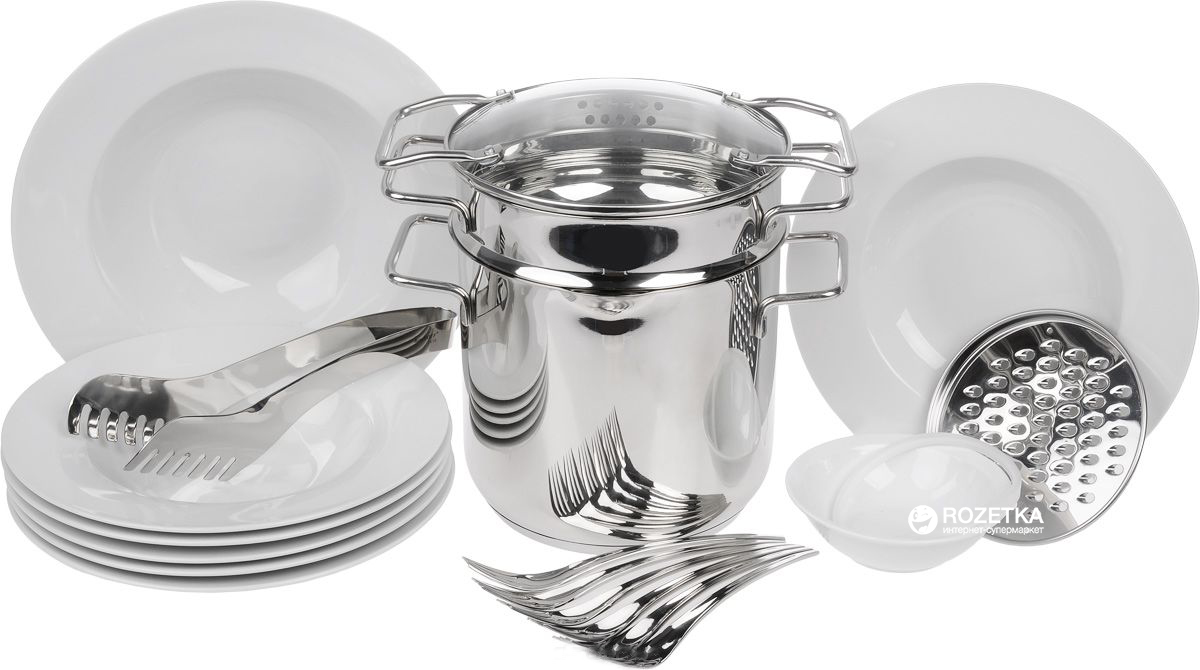 Акція на Набор посуды BergHOFF для приготовления пасты 20 предметов (1100890) від Rozetka UA