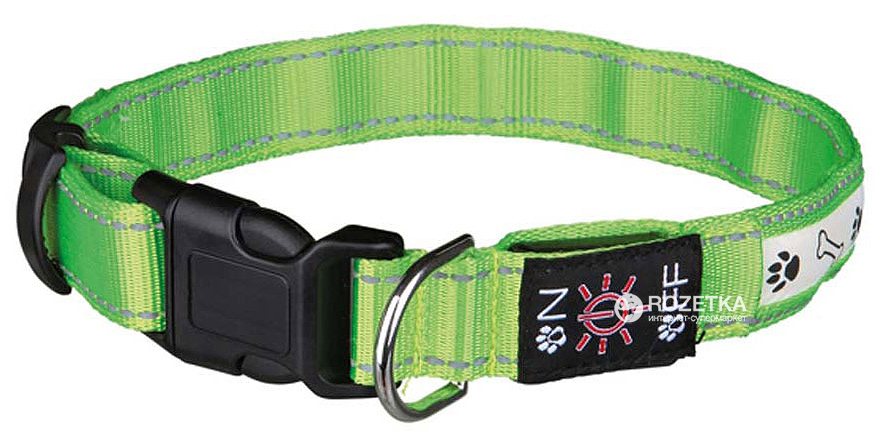 

Ошейник Trixie 13075 Illuminous USB светоотражающий S-M 30-40 см 25 мм Зеленый