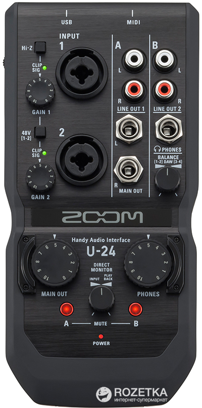

Аудиоинтерфейс Zoom U-24 USB (283 478)