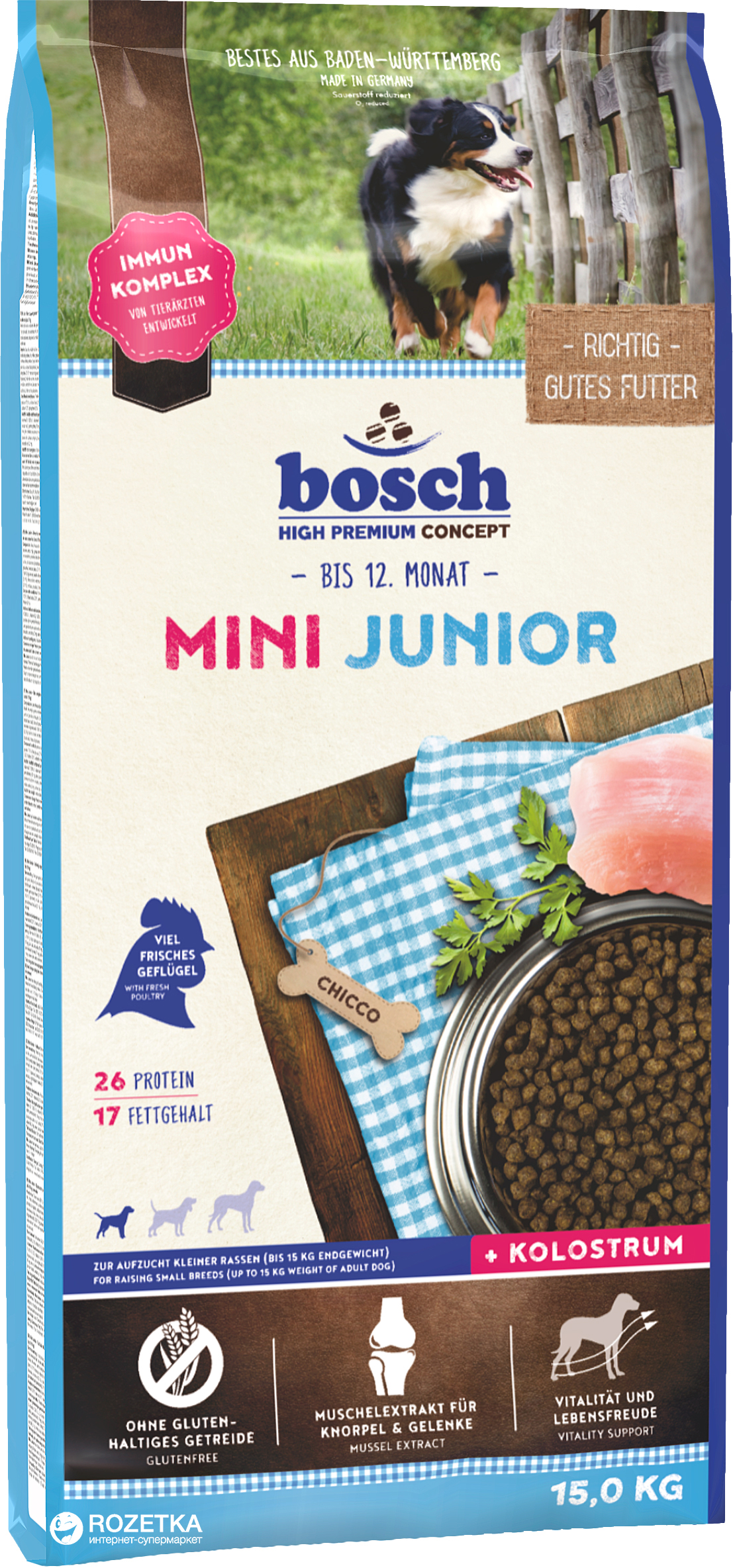 

Сухой корм для щенков Bosch HPC Junior Mini 15 кг (4015598013024)