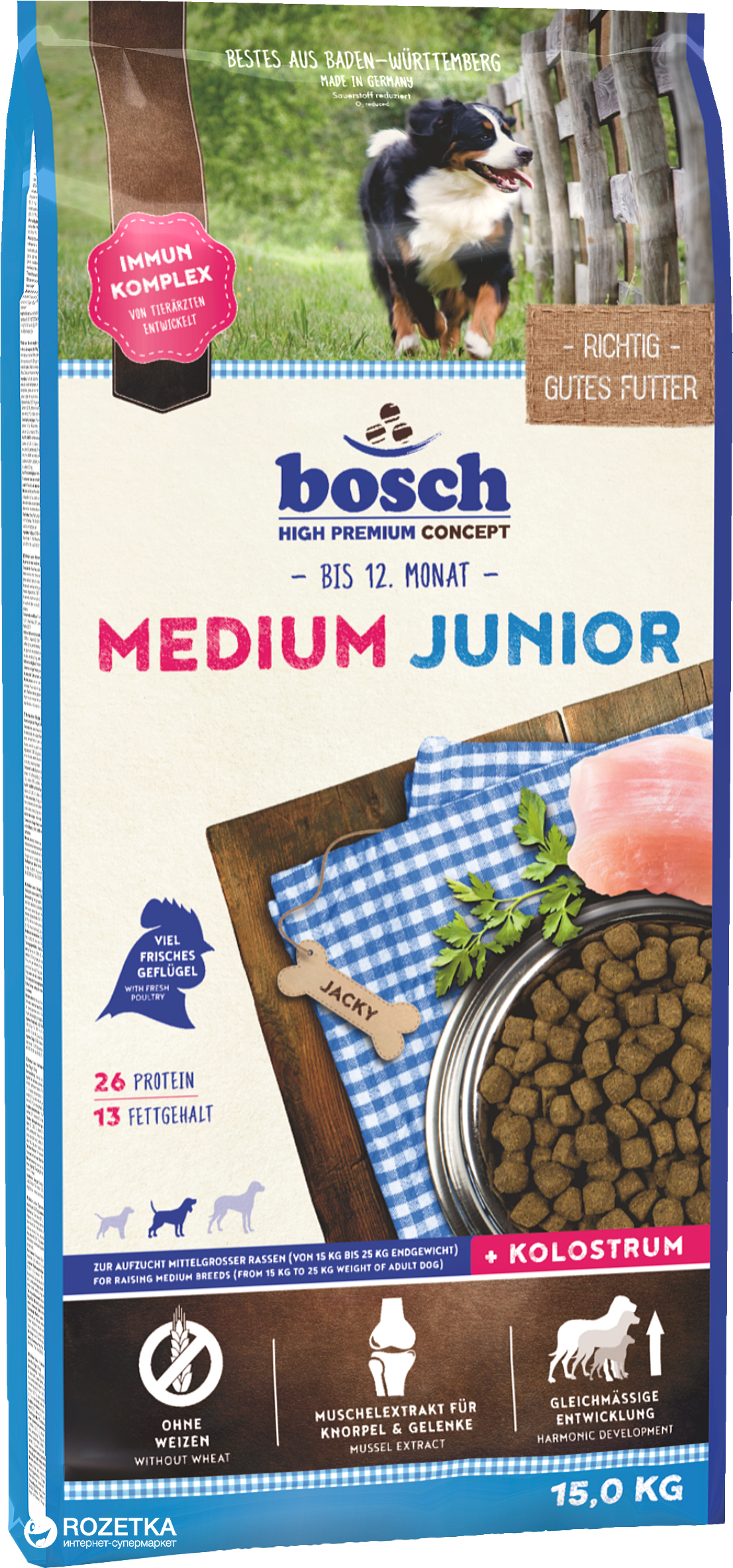 

Сухой корм для щенков Bosch HPC Junior Medium 15 кг