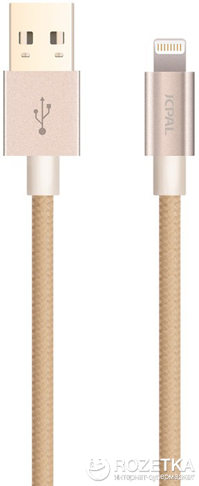 

Кабель синхронизации JCPAL Lightning - Dual USB для Apple iPhone 1.5 м Gold