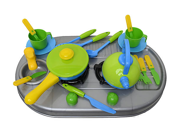 

Плита с мойкой и посудой, в коробке KINDERWAY (04-411)