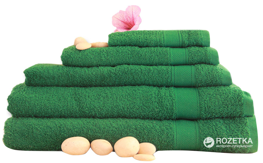 

Махровое полотенце Novita 70х140 Зеленое (70х140 Dark Green)
