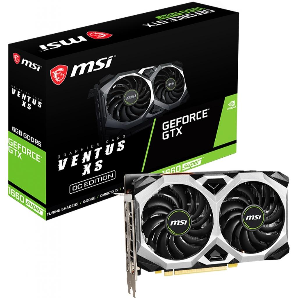 

Видеокарта MSI GeForce GTX1660 SUPER 6144Mb VENTUS XS OC (GTX 1660 SUPER VENTUS XS OC 6G)